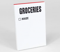 Groceries/Booze Magnetic Notepad