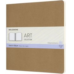 Moleskine Art Cahier, Sketch Album, Square, Kraft Brown (7.5 x 7.5)