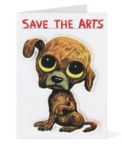 Save The Arts Puffy Sticker Card