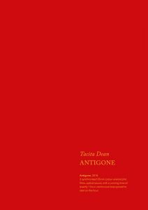 Tacita Dean: Antigone: An Artists Book