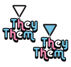 'They/Them' Pronoun Earrings 
