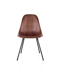 Eames Molded Wood Side Chair Walnut with Black 4-Leg Base