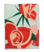 Red Rose Linen Tea Towel by Alex Katz